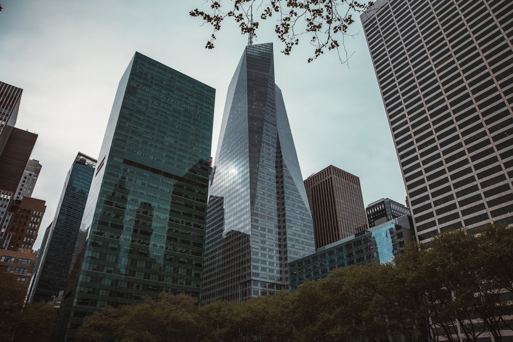 a group of tall buildings