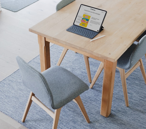 a laptop on a table