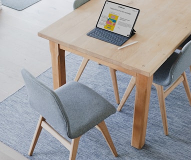 a laptop on a table