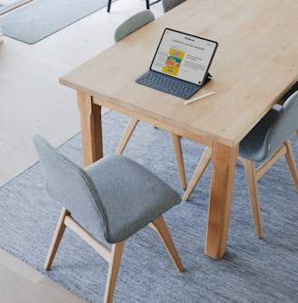 a laptop on a table