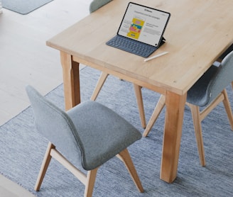 a laptop on a table