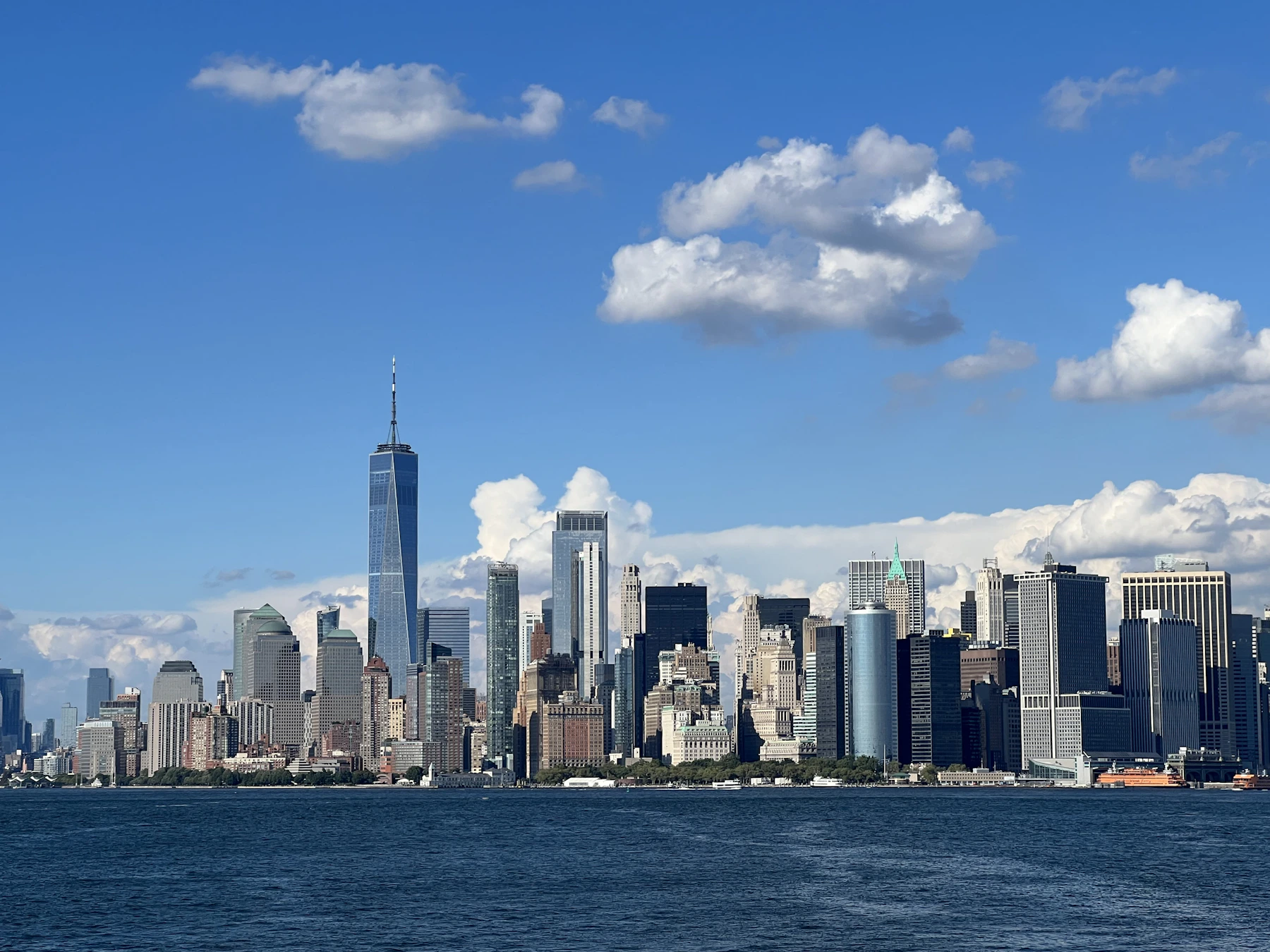 New York City skyline across the harbour