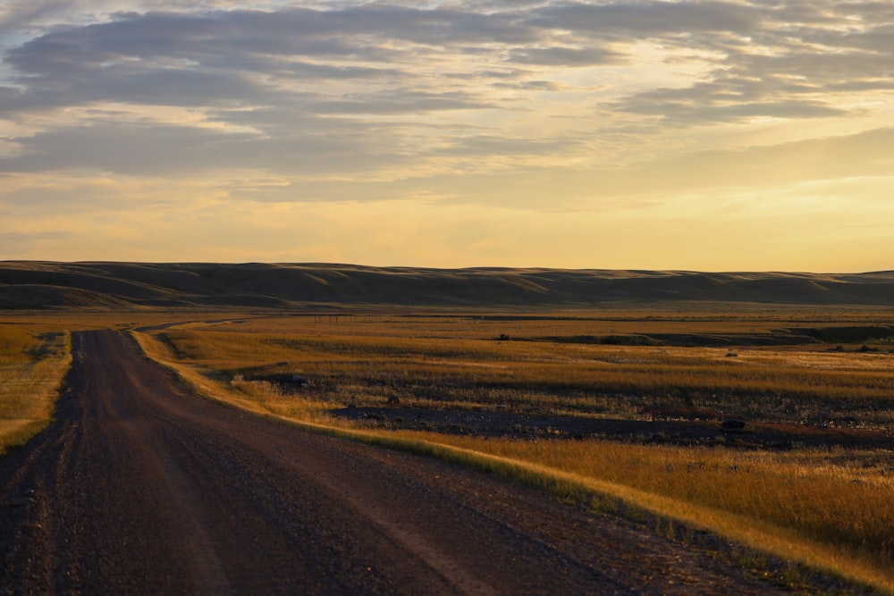 a road in a field