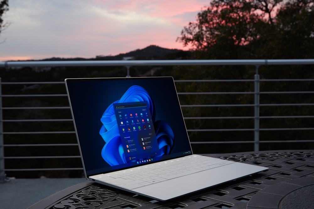 a laptop on a table