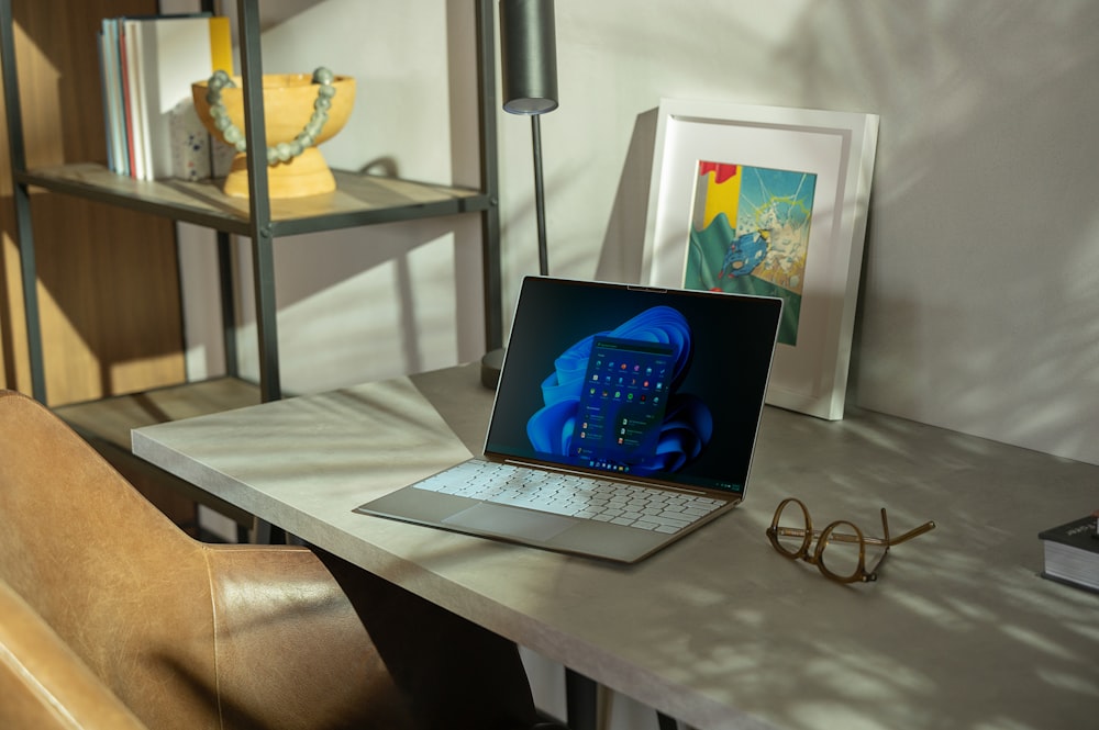 a laptop on a table