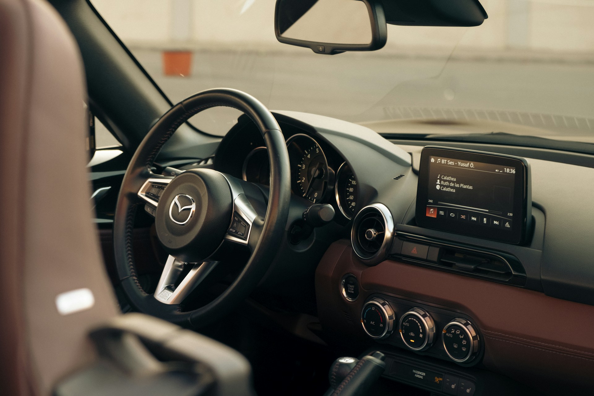 the interior of a car