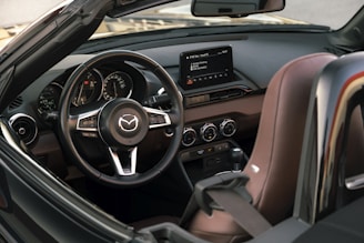 the interior of a car