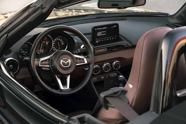 the interior of a car