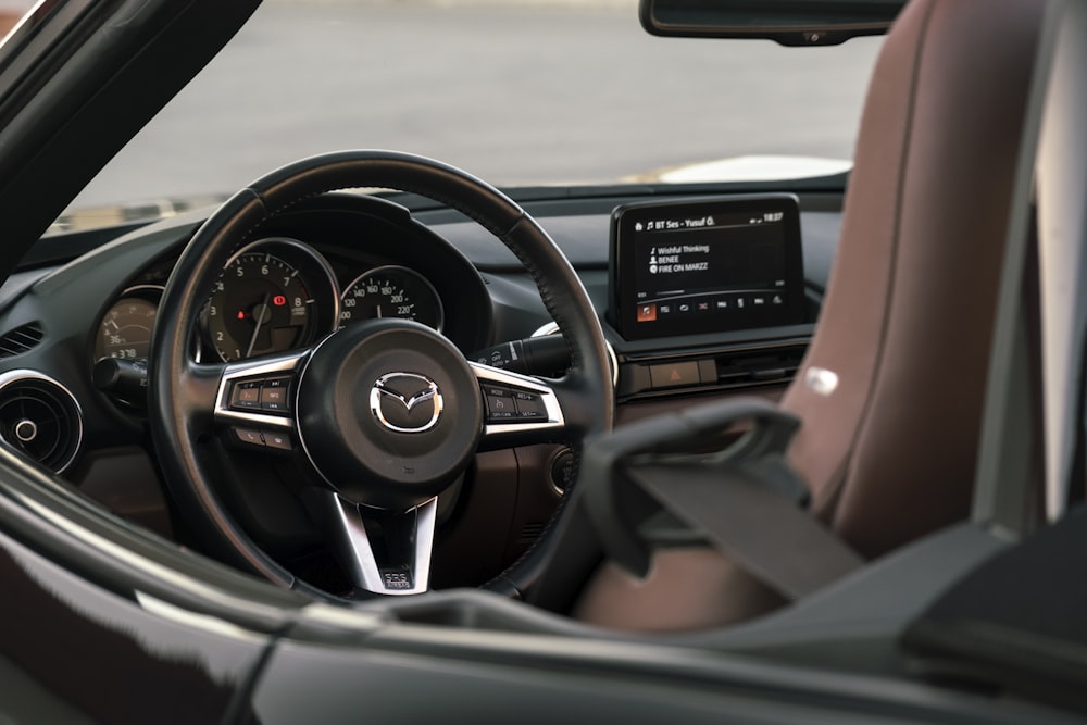 the interior of a car