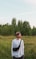 a man standing in a field
