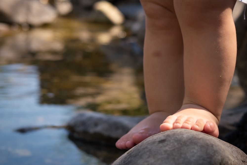 a close-up of a person's feet