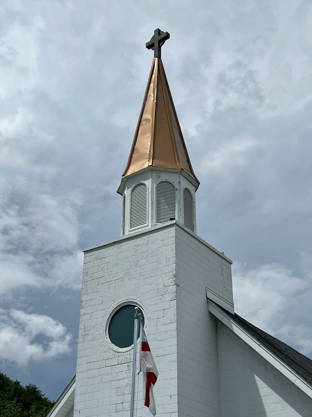 a church with a cross on top