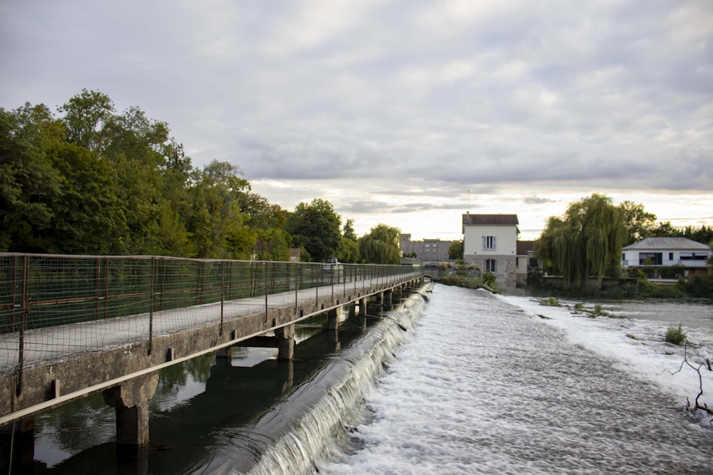 a bridge over a river