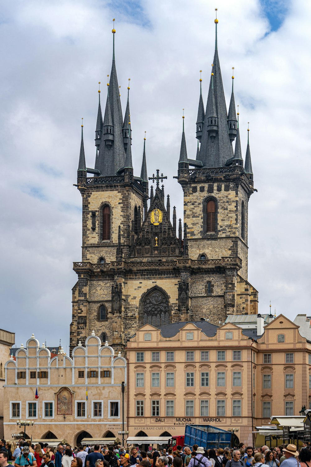 a large building with a tall tower