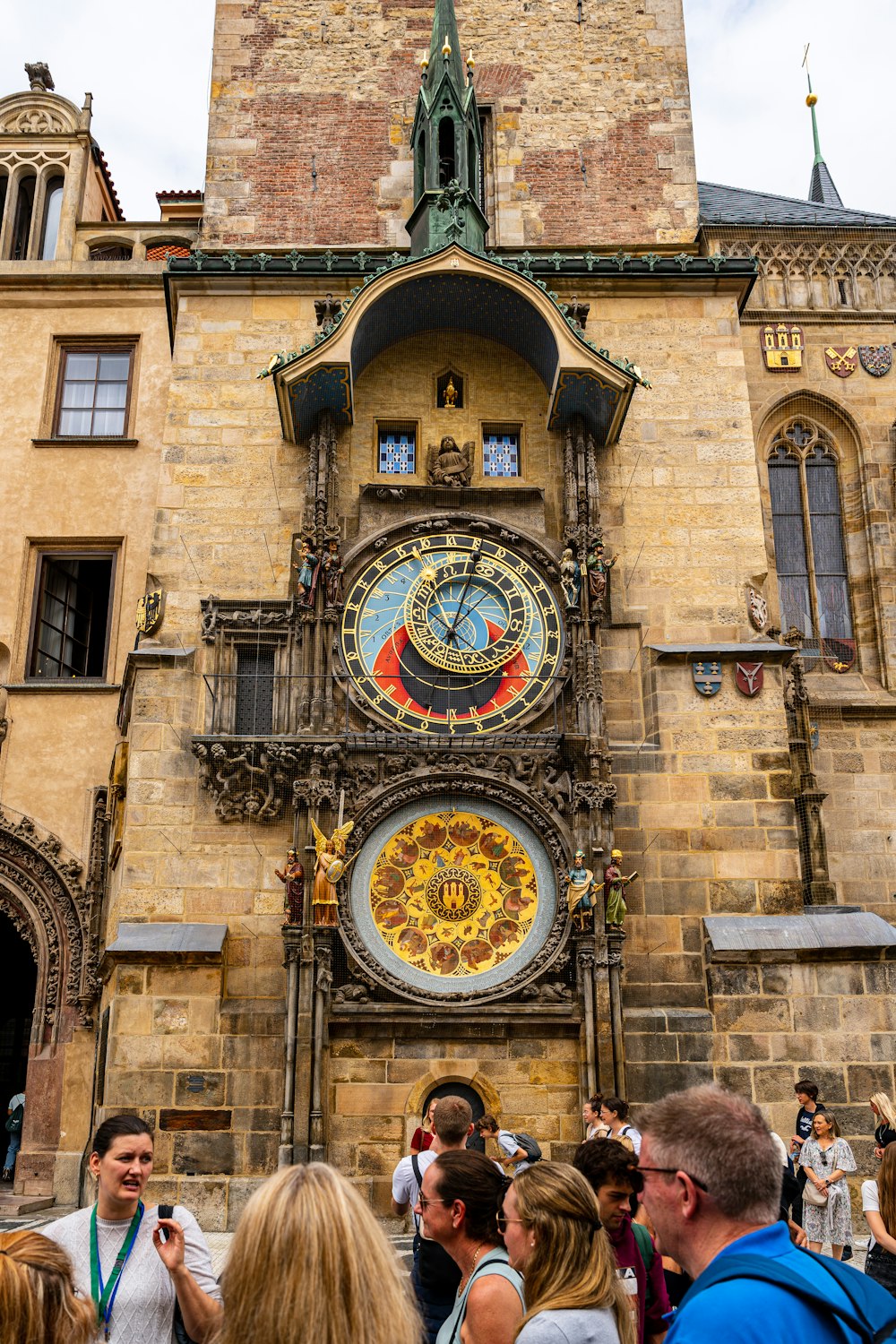 a large clock on a building