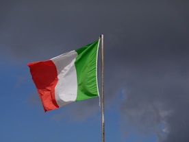 a flag on a pole
