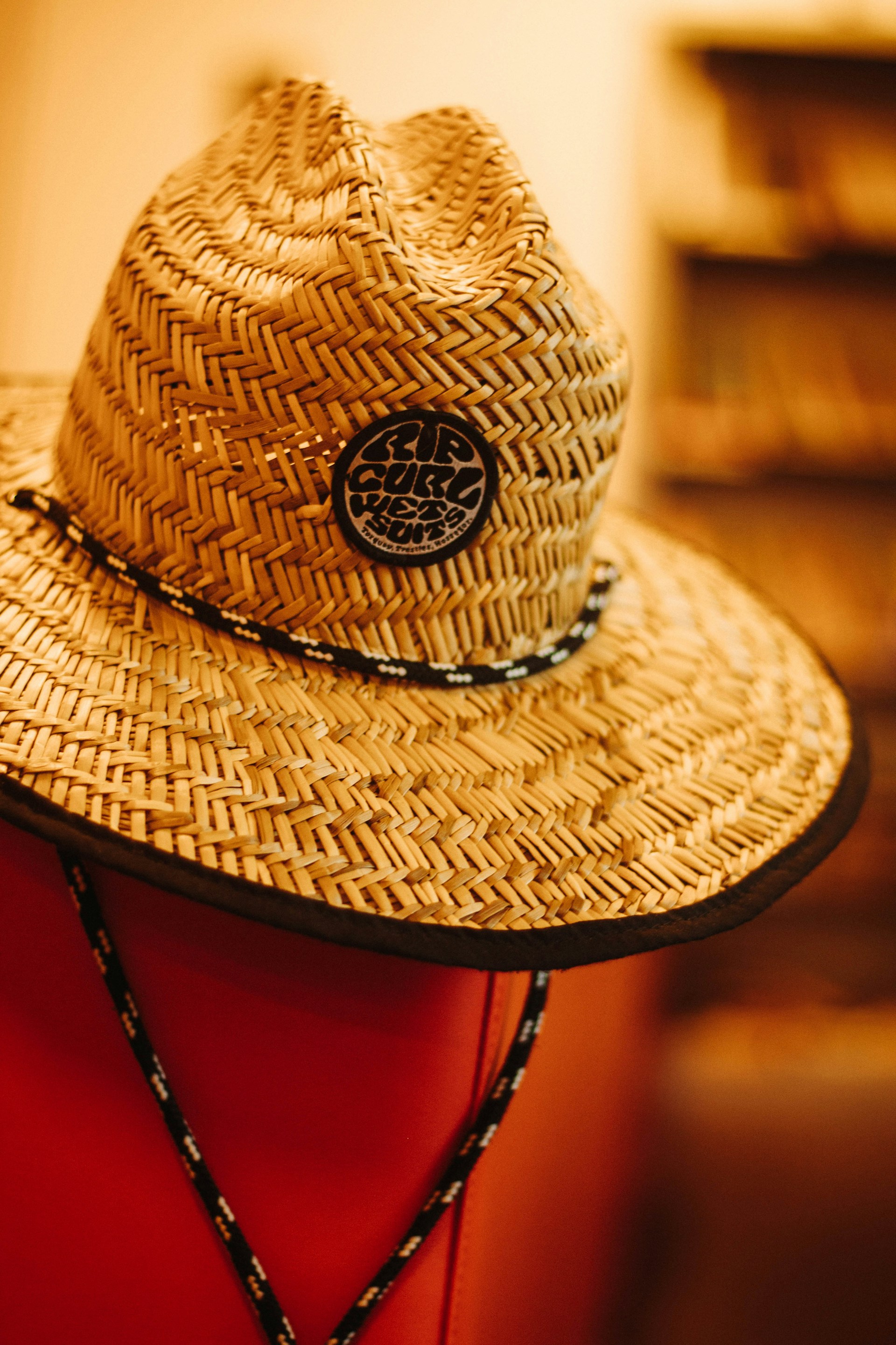 a hat with a logo