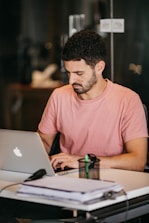 a man working on his laptop