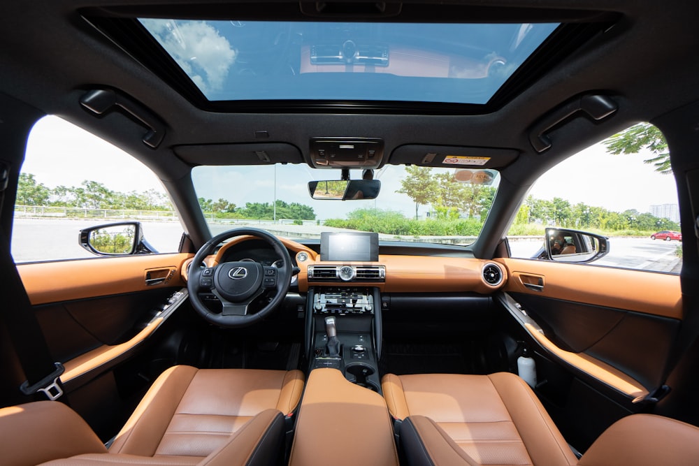 the interior of a car