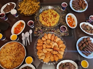 a table full of food