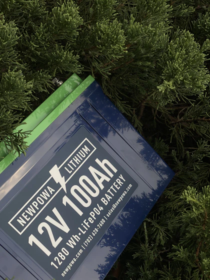 a blue sign with white text