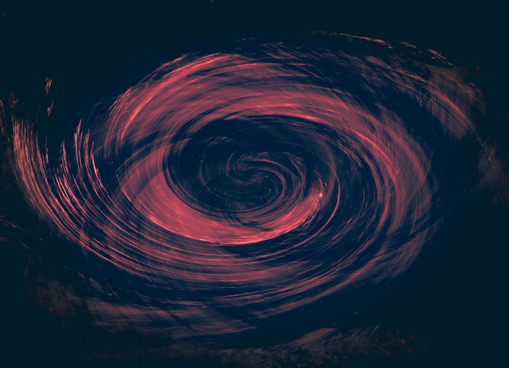 a red and black swirl