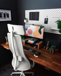a computer on a desk