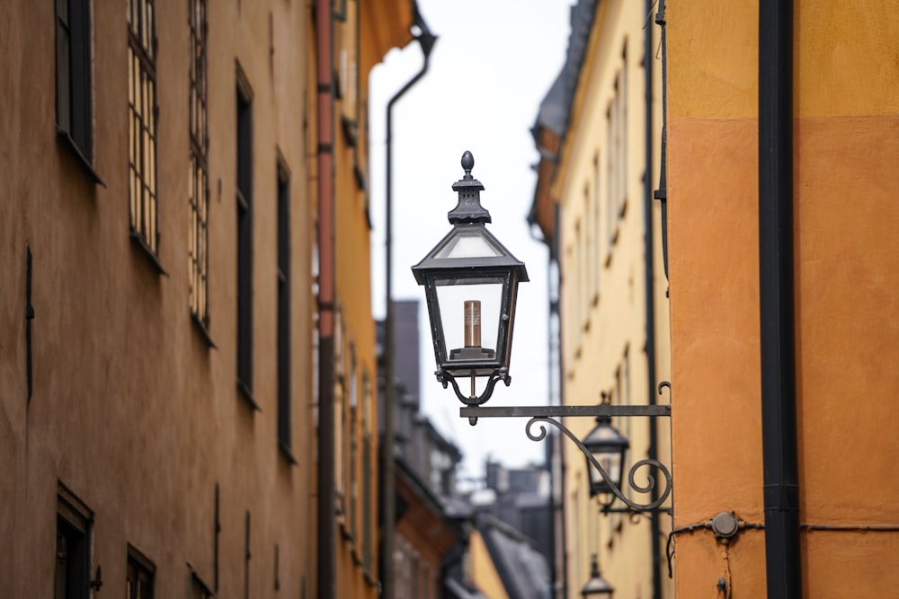 a lamp on a street