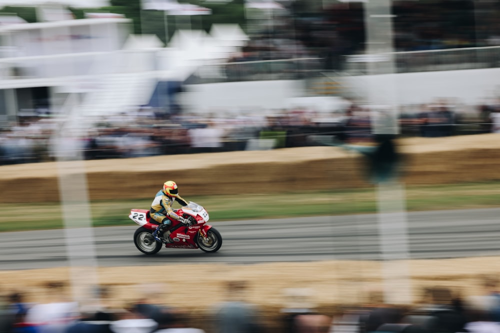 a person riding a motorcycle