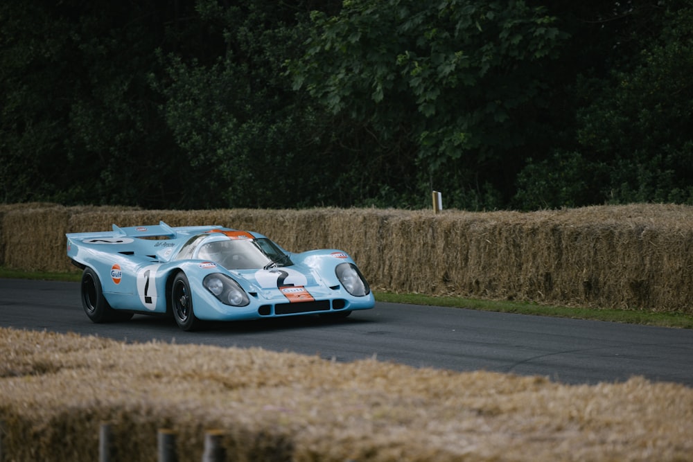 a race car on a road