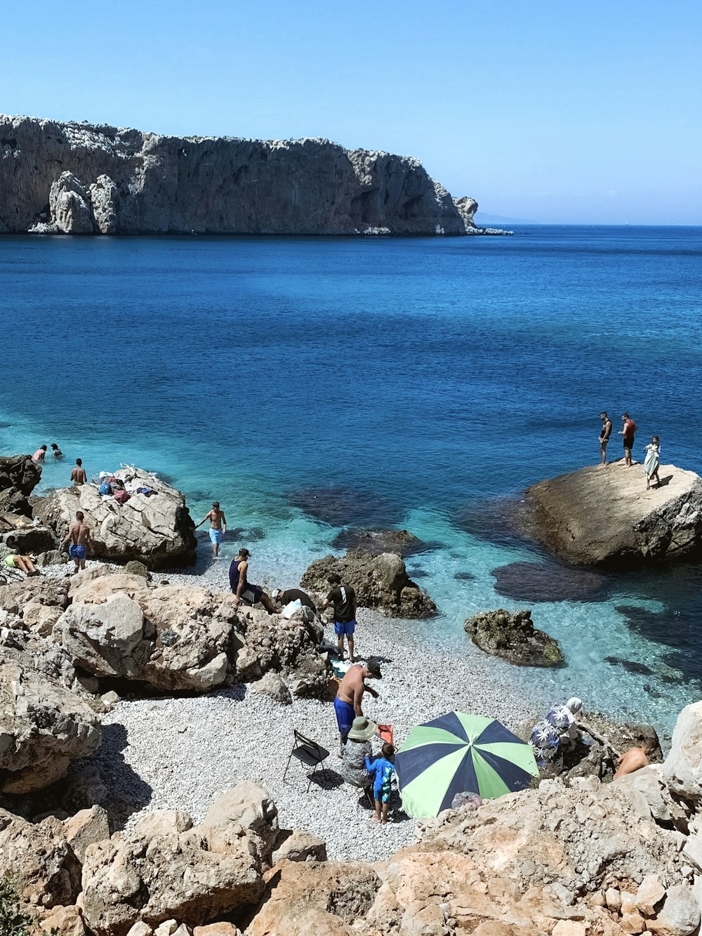 people on a beach