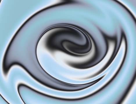A swirling pattern with smooth gradients and a mix of light blue, gray, and white colors, creating a vortex-like appearance.