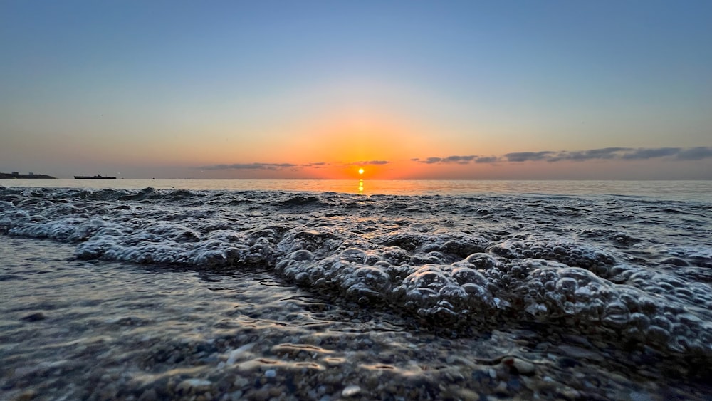 waves on a beach