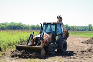 a bulldozer in a field
