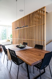 a table with chairs around it