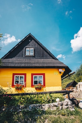 A freshly painted exterior of a charming home.