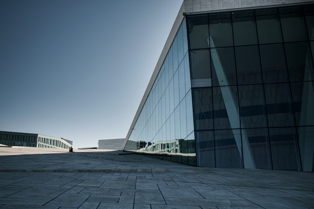 a building with glass windows