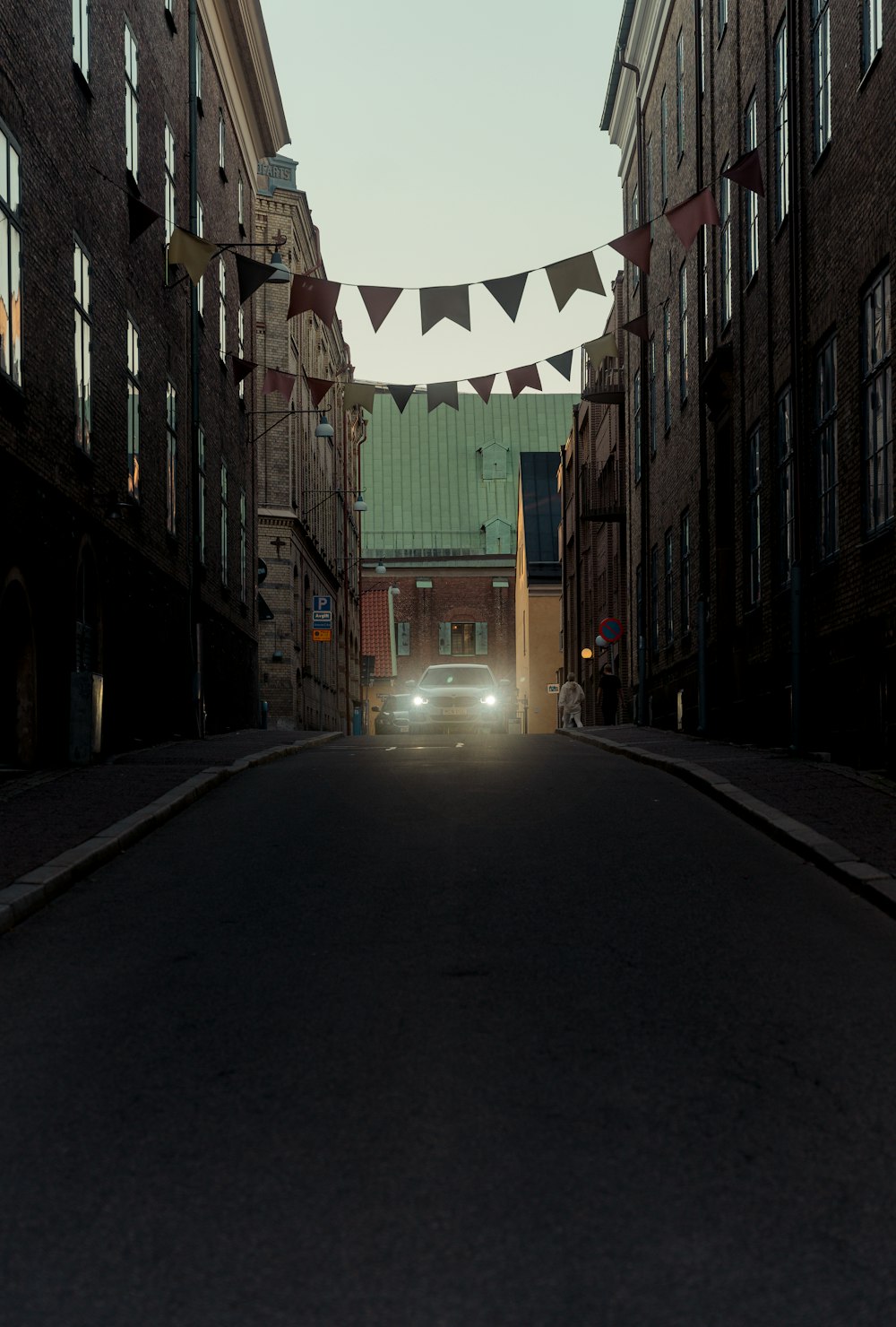 a street with buildings on either side