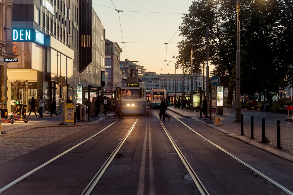 a train on the tracks