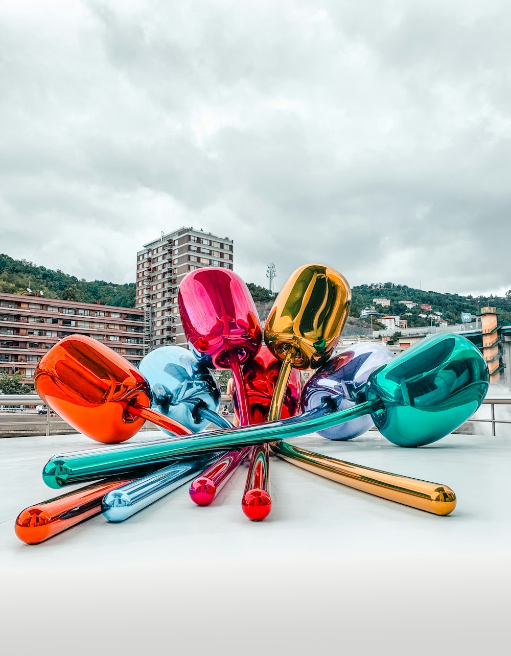 a group of colorful objects