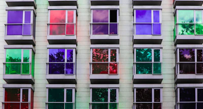 a building with many windows