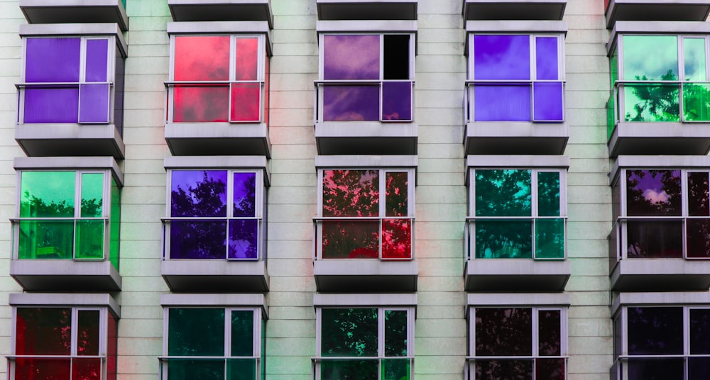 a building with many windows