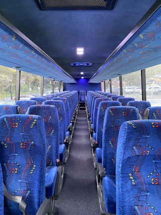 Photo capturing the interior of a Luis Alberto bus with comfortable seating
