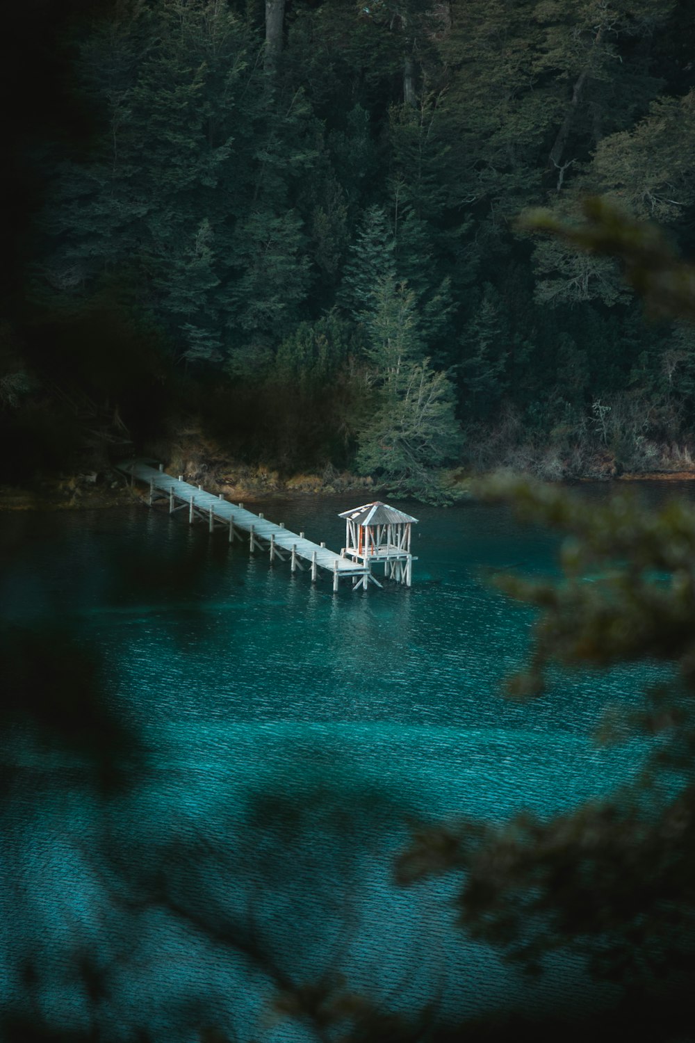 a house on a dock over water