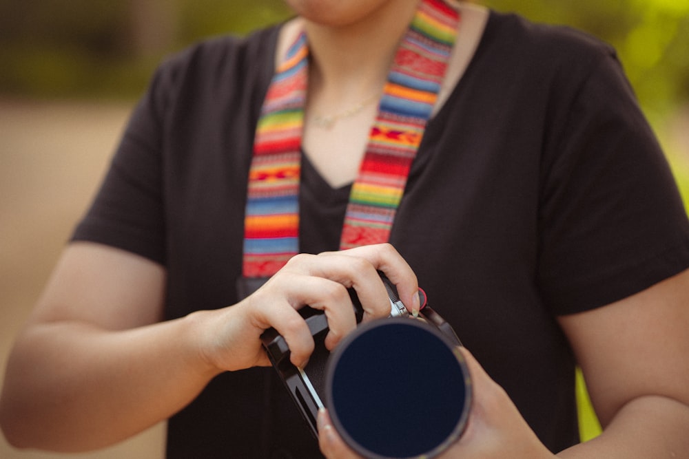 a person holding a cup