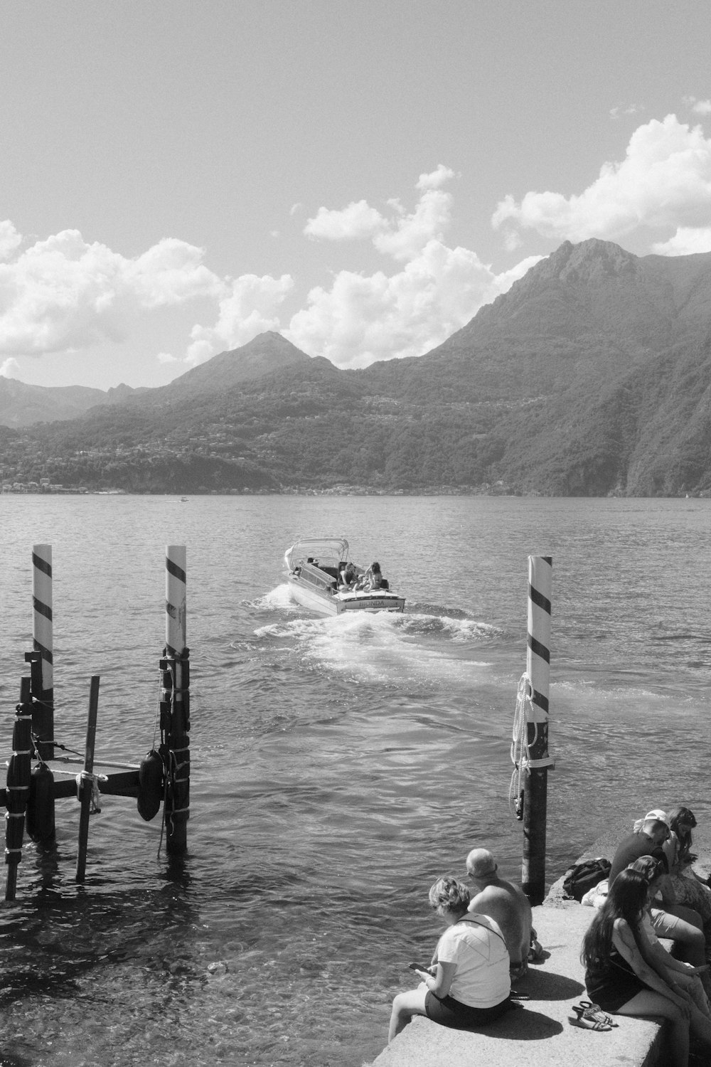 a boat sailing on the water