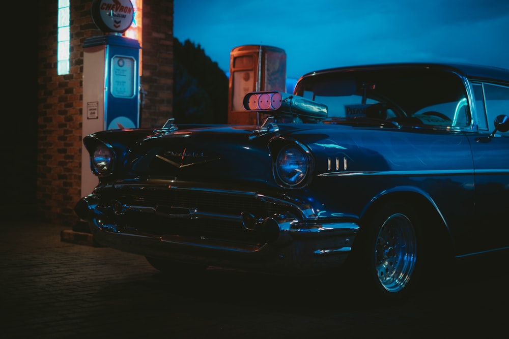 a car parked in a parking lot