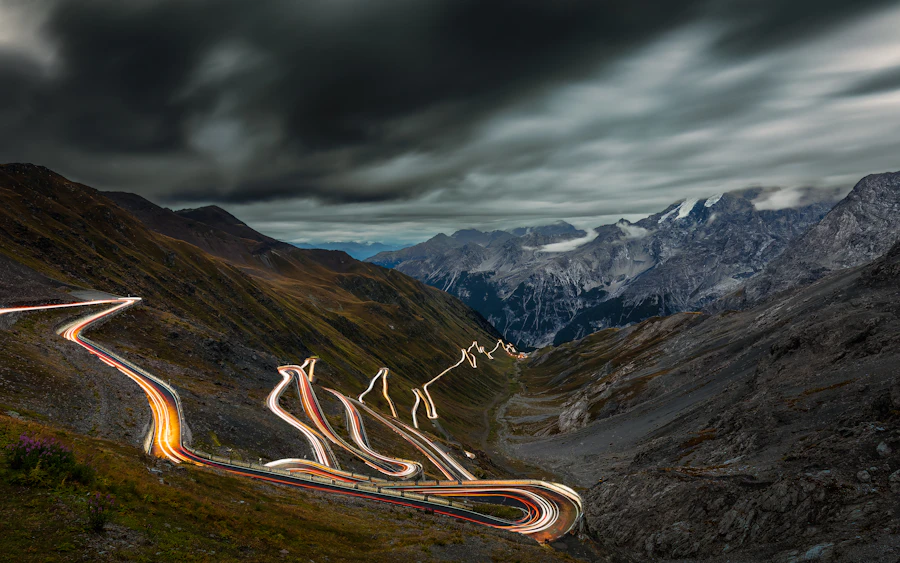 Stelvio Pass at night