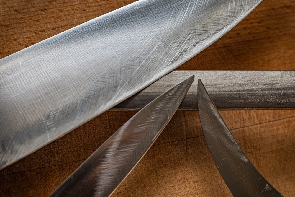 a close-up of a wood table