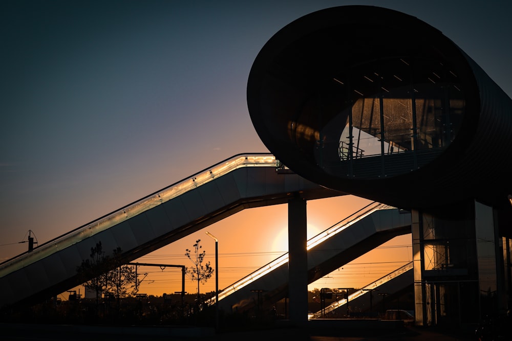 a large metal arch